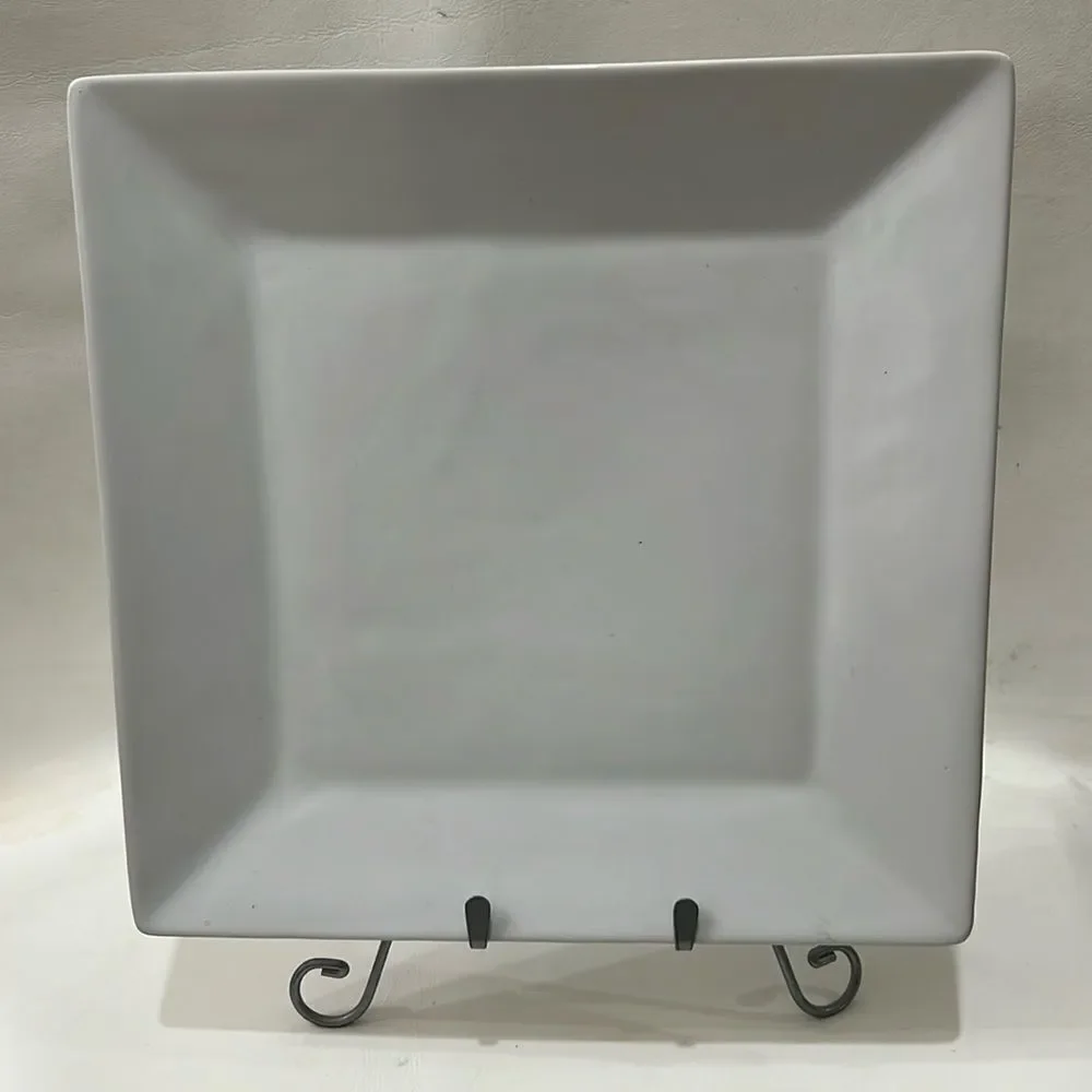 Soho Loft Serving Tray 11 3/4 Inches Square Modern White Contemporary Durable